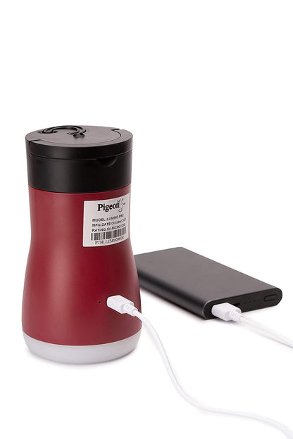 Pigeon Lumino Pro Desk, Torch Emergency Lamp with 1200mAH Battery (Red) - 14595