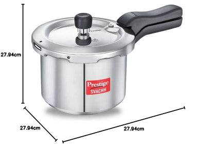 Prestige Svachh Popular Spillage Control Stainless Steel Outer Lid Pressure Cooker, 3 Liters - 20172