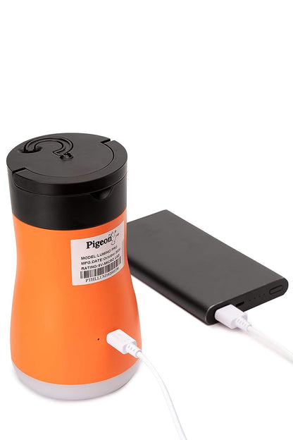 Pigeon Lumino Pro Desk, Torch Emergency Lamp with 1200mAH Battery (Orange) - 14595