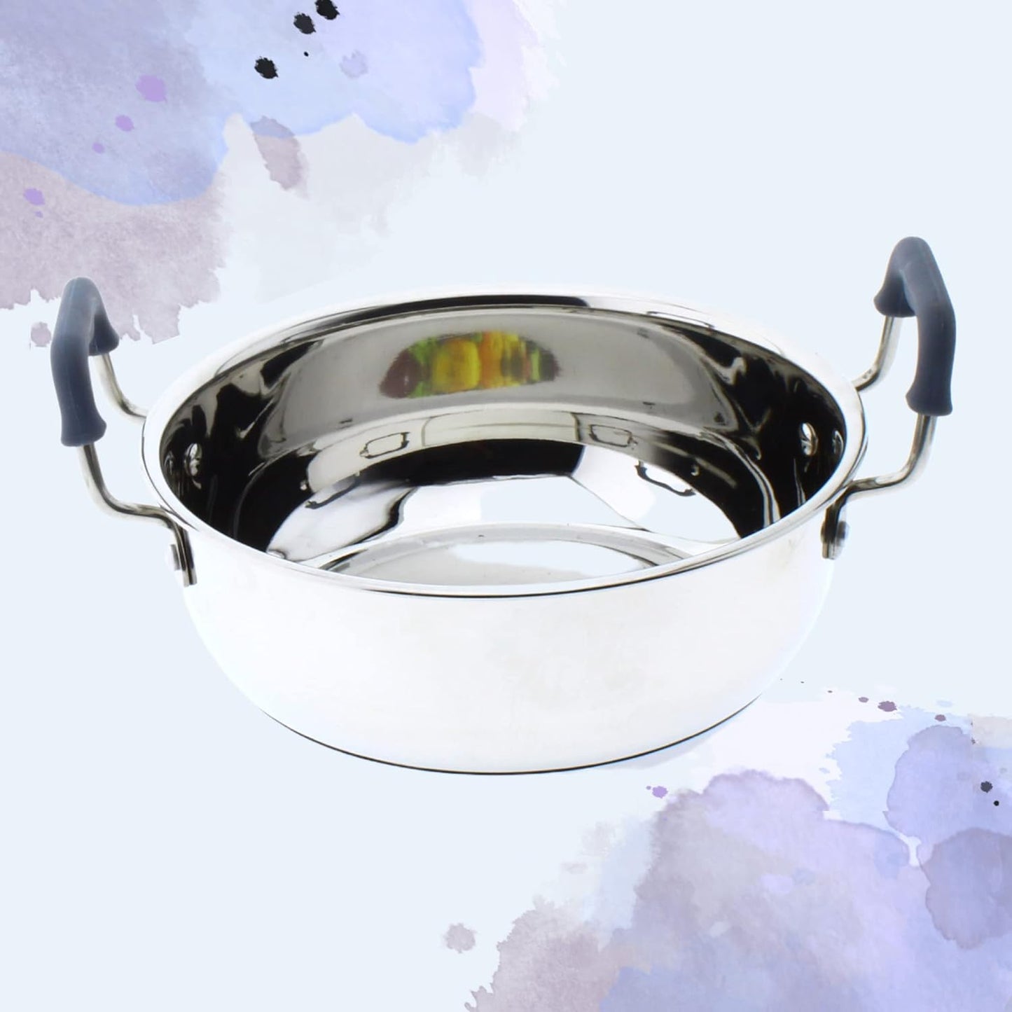 Stainless Steel Kadhai | Heavy | Sandwich Bottom | with Lid