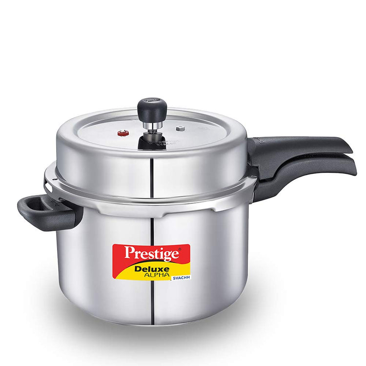 Prestige Svachh Deluxe Alpha 8 Litre Stainless Steel Outer Lid Pressure Cooker - 20253