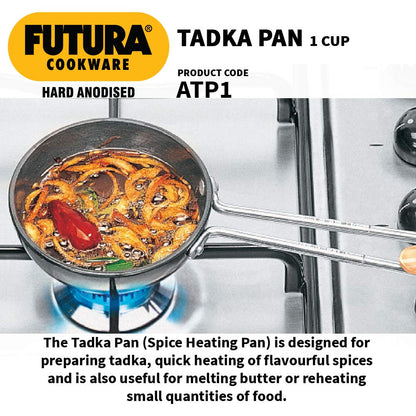 Hawkins Futura Hard Anodised Tadka Pan 1 Cup | 240ml, 3.25mm - ATP1