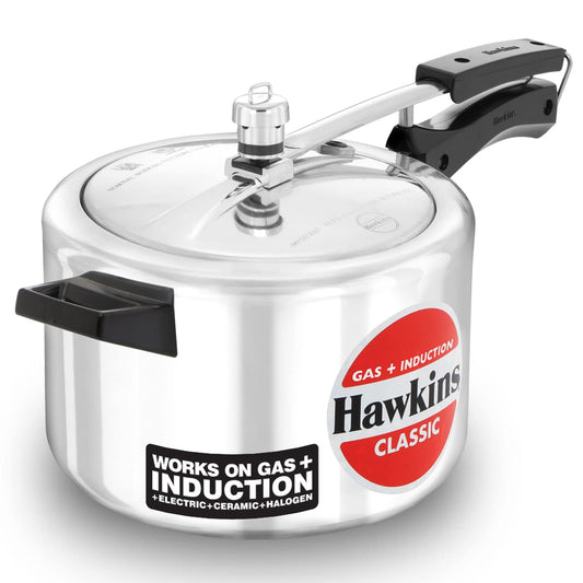 Hawkins Classic 5 Litres Induction Base Aluminium Inner Lid Pressure Cooker - ICL50