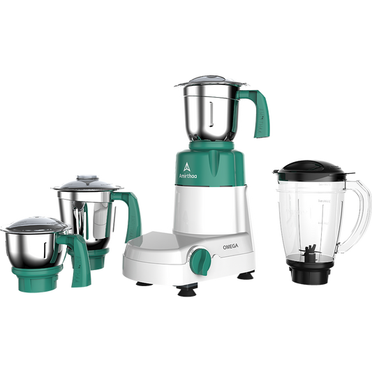 Amirthaa Omega 4 Jars 750 Watts Mixer Grinder (Green)