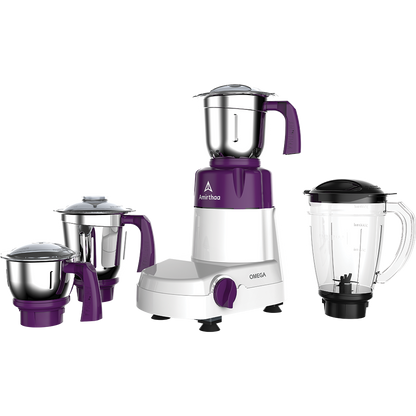 Amirthaa Omega 4 Jars 750 Watts Mixer Grinder (Purple)