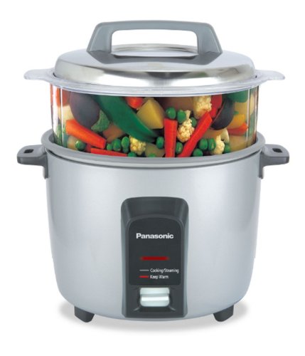 Panasonic SR-Y22FHS 2.2 Litres | 750-Watts | Cooks Upto 1.25 Kg of Rice | Automatic Electric Cooker with Non-Stick Cooking Pan (Metallic Silver)