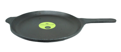 eKitchen Buttermold Cast Iron Skillet | Shallow Fry Pan | Omlete Pan | Pre-Seasoned | 25cms | 1.69 Kgs | Induction Compatible