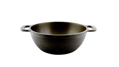 eKitchen ButterMold Cast Iron Kadai | Machined Smooth | 10 Inches | 2.54 Kgs