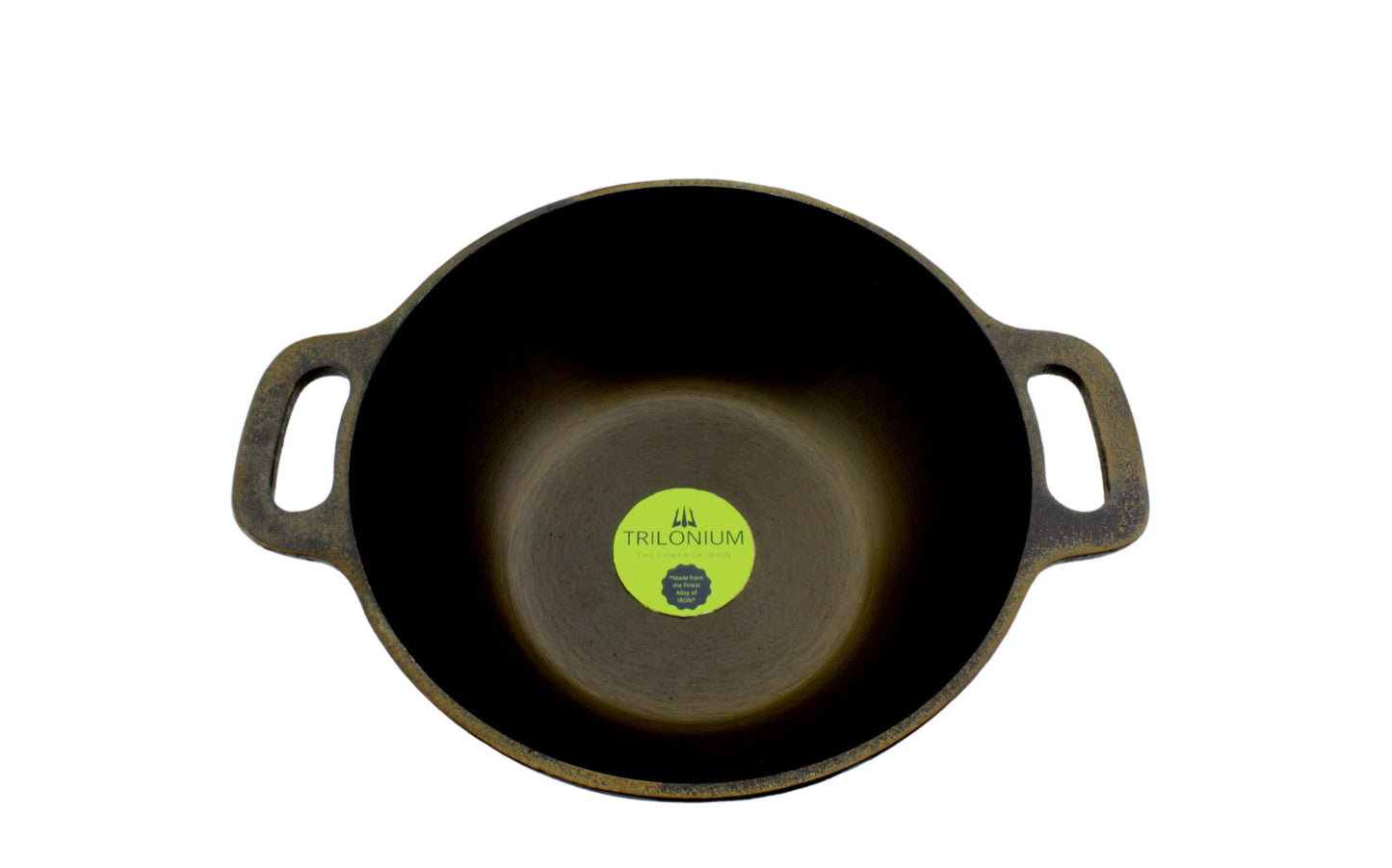 eKitchen ButterMold Cast Iron Kadai | Machined Smooth | 10 Inches | 2.54 Kgs