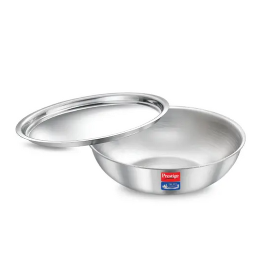 Prestige Tri-Ply Splendid Tasla with Stainless Steel Lid | Induction Compatible | Thick Gauge Tri-Ply Body