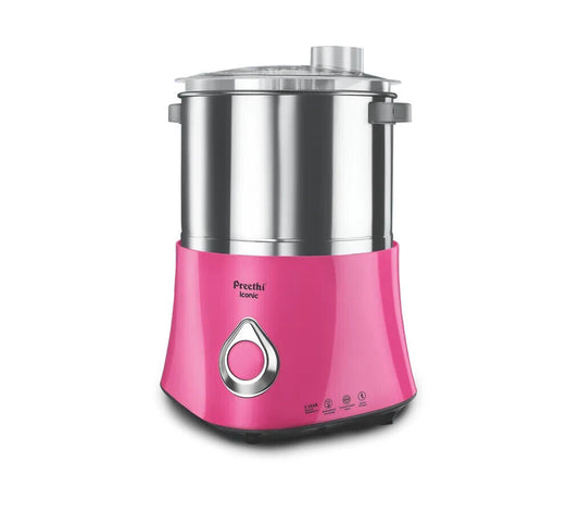 Preethi Iconic 2 Litre Table Top Wet Grinder with Bi-Directional Grinding Technology (Pink) - WG 908