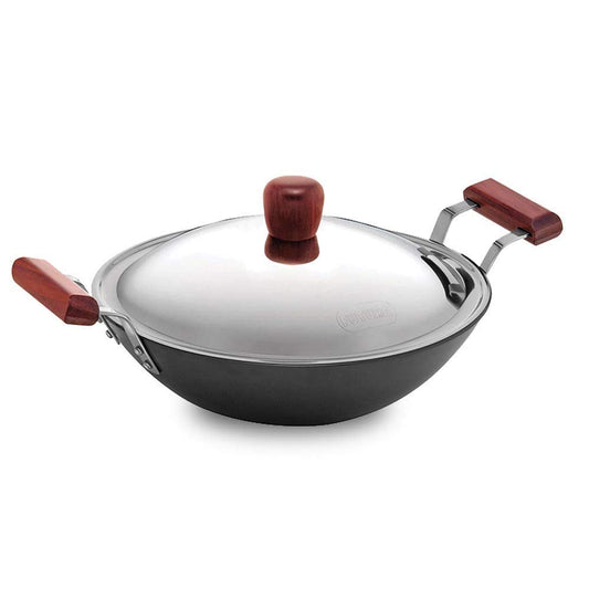 Hawkins Futura Non-stick Flat Bottom Induction Base Deep Fry Pan 2 Litres | 26 cms, 3.25mm - IND 25S