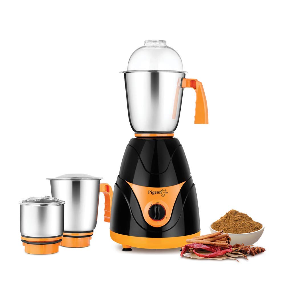 Pigeon Black Pearl MX7 3 Jars 750 Watts Mixer Grinder - 12652