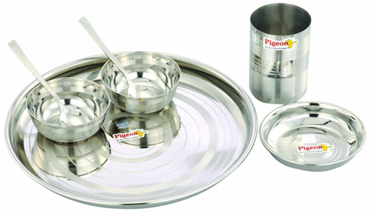 Pigeon Splendid Stainless Steel 7 Pcs Lunch Set - 50003