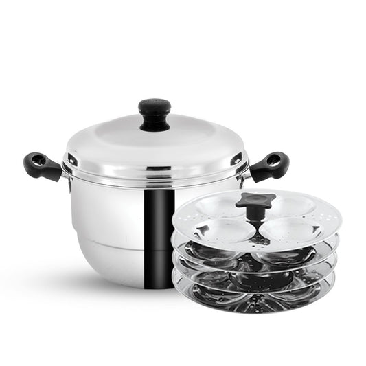 Pigeon Hot-16 Stainless Steel Idly Cooker Pot | Idli Pot With Steamer Plate - 50094