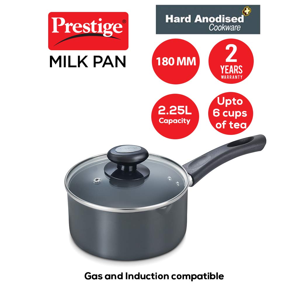 Prestige Hard Anodised Milk Pan 18cms | 2.25 Litres - 30967