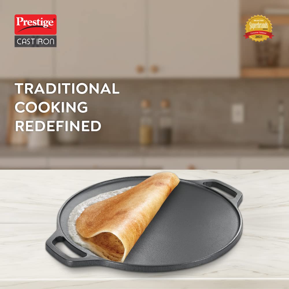 Prestige 30 cm Cast Iron Dosa Tawa - 30557