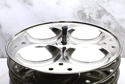 Stainless Steel Idli Plates with Stand 4 Plates | 16 idlies