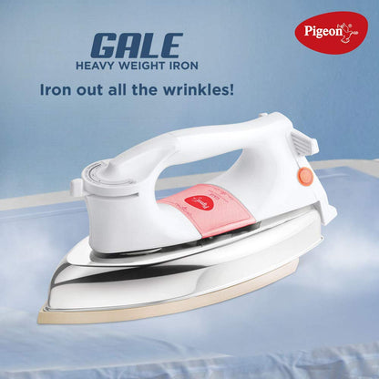 Pigeon Gale Heavy Weight Dry Iron Press box, Electric Iron for wrinkle free clothes (1000 Watt) - 12453