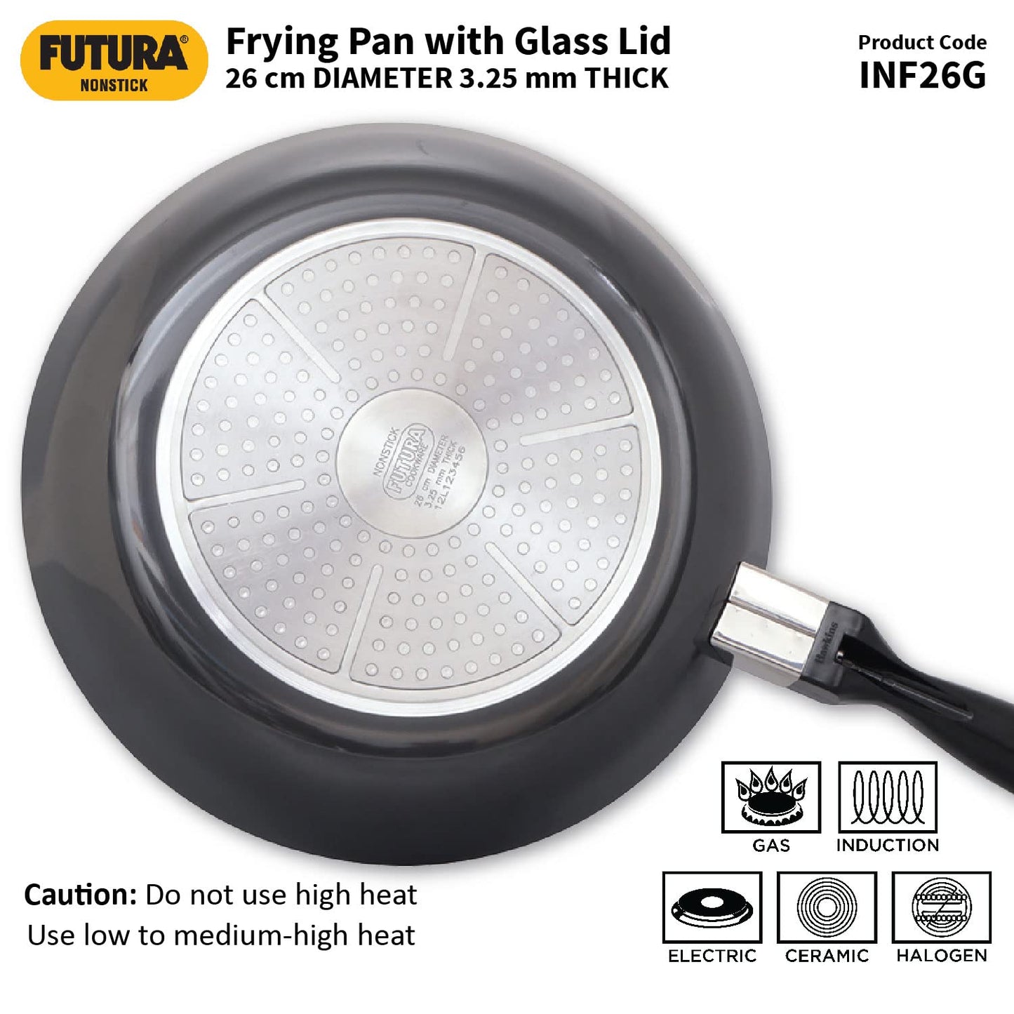 Hawkins Futura Non-stick Fry Pan 26 cms, 3.25mm Induction Base - INF 26G