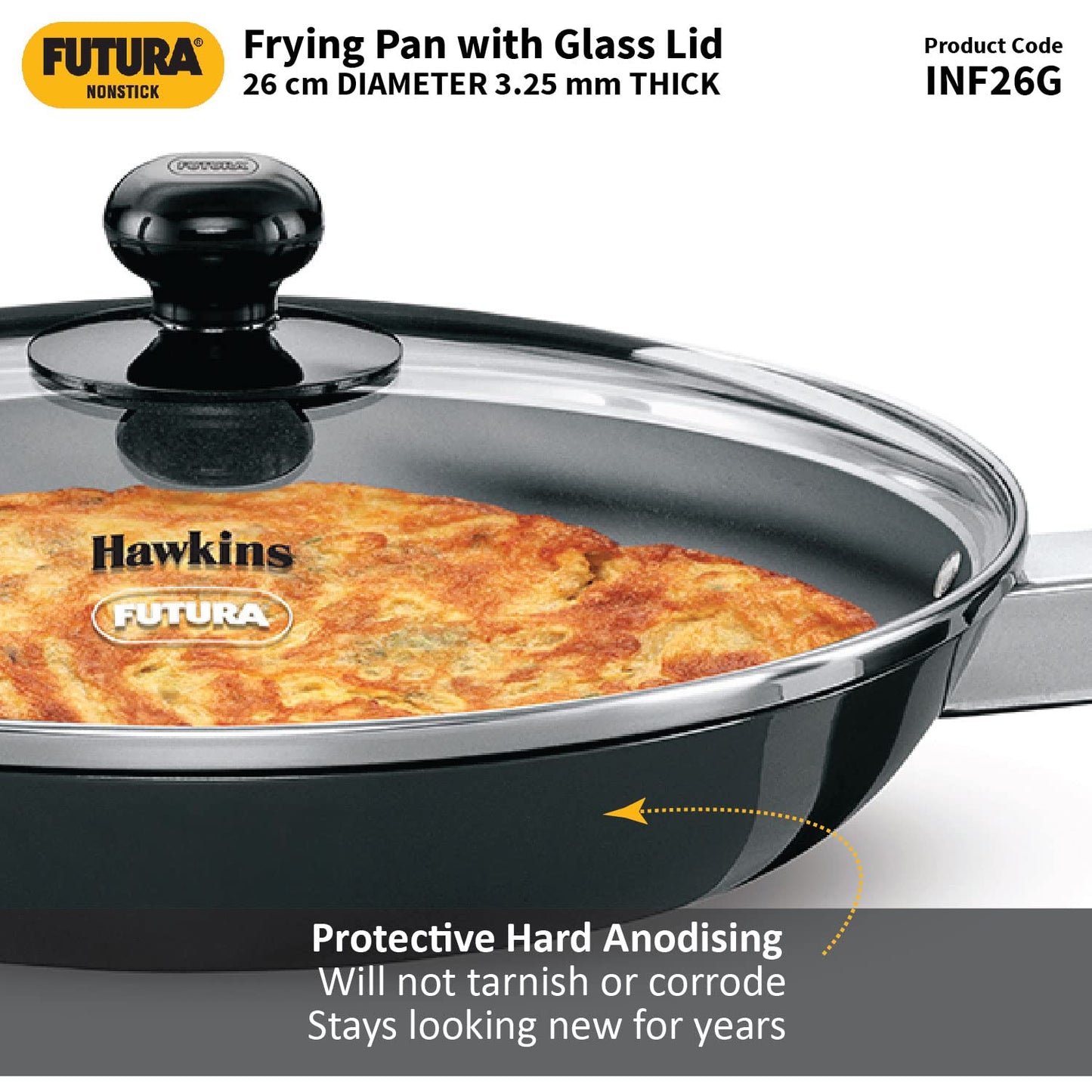 Hawkins Futura Non-stick Fry Pan 26 cms, 3.25mm Induction Base - INF 26G