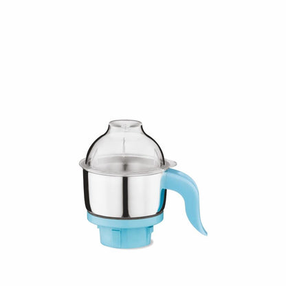 Preethi Blueberry Mixer Grinder 750 watt | 3 jars with 1 Storage Air-Tight Container (White/Sky Blue) - MG 209