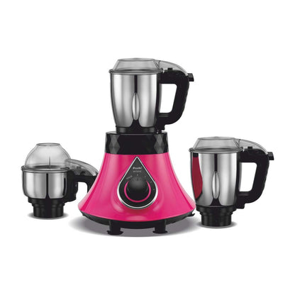 Preethi Mystic MG238 Mixer Grinder, 750 watt with 3 Jars, Pink