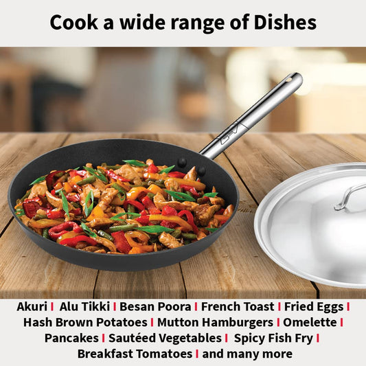 Hawkins Futura Non-stick Fry Pan With Steel Handle 30cms, 3.25mm, Induction Base - INFS 30S
