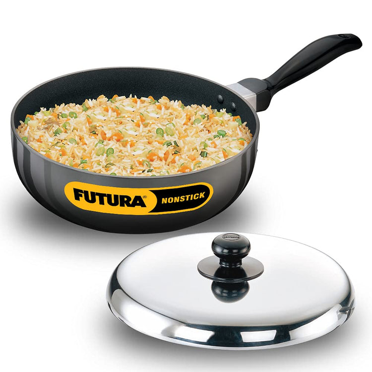 Hawkins Futura Nonstick All-Purpose Pan 2.5 Litres, 22 cm, 3.25 mm with SS lid - NAP 25