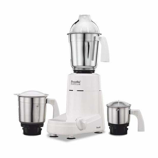 Preethi Popular MG 142 750-Watt Mixer Grinder with 3 Jars (White)