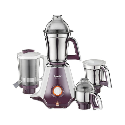 Preethi Taurus MG-217 750-Watt Mixer Grinder with 4 Jars (White/Dark Violet)