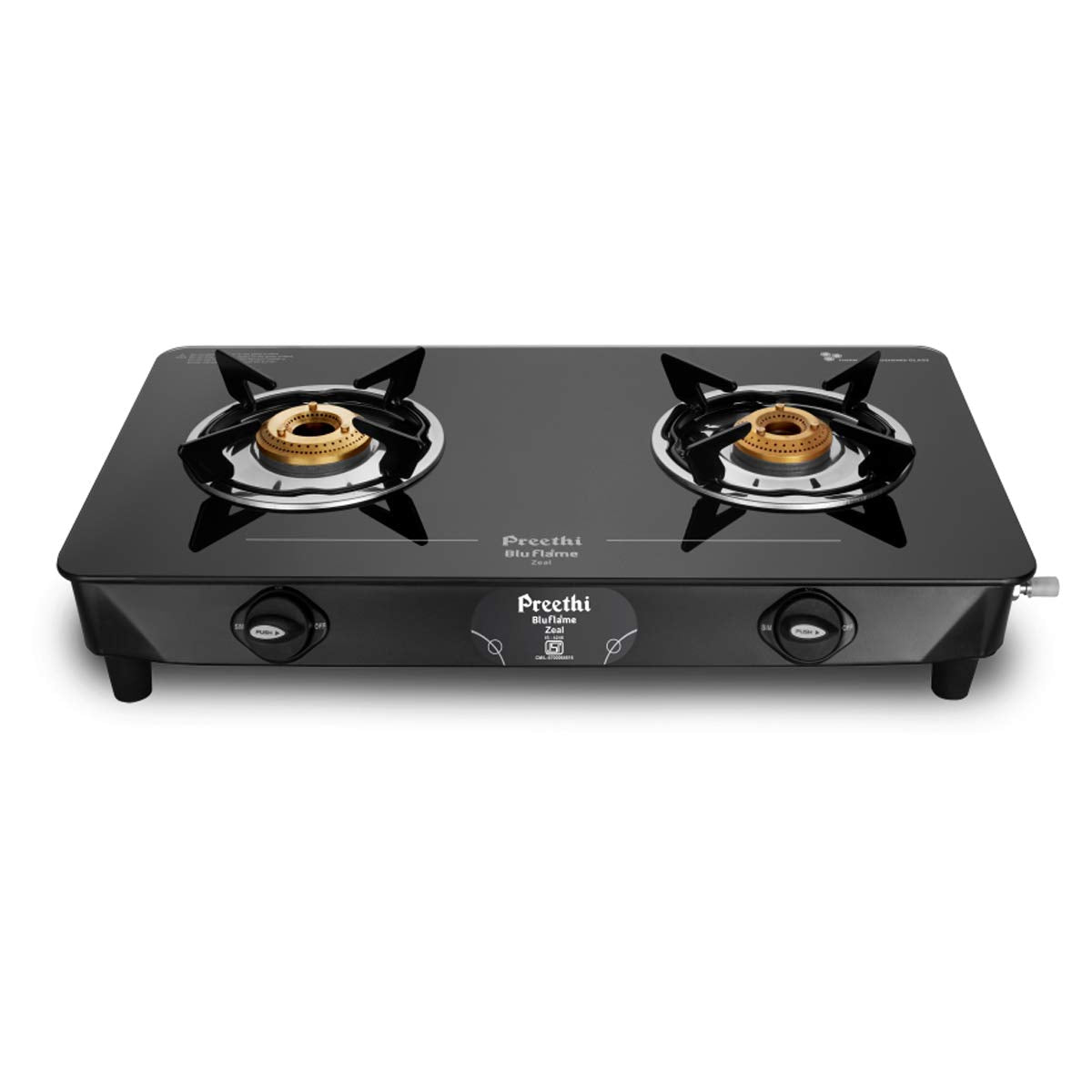 Preethi Zeal Stainless Steel 2 Burner GlassTop Gas Stove - GTS 123