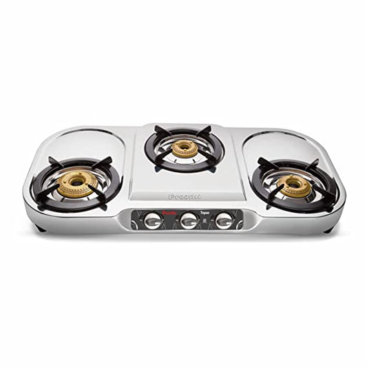 Preethi Topaz 3 Burner Stainless Steel Gas Stove - SSGS 005