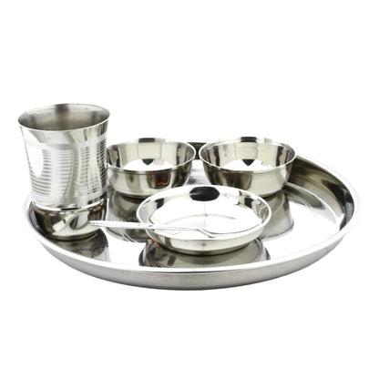 Stainless Steel Lunch Thaali Set of 6 Pcs