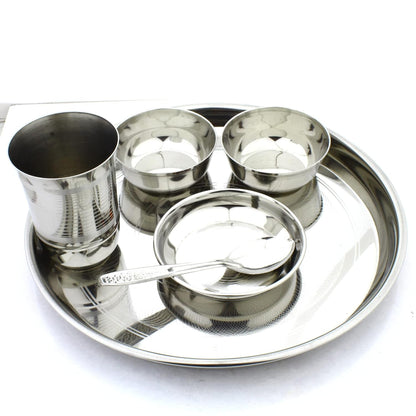 Stainless Steel Lunch Thaali Set of 6 Pcs