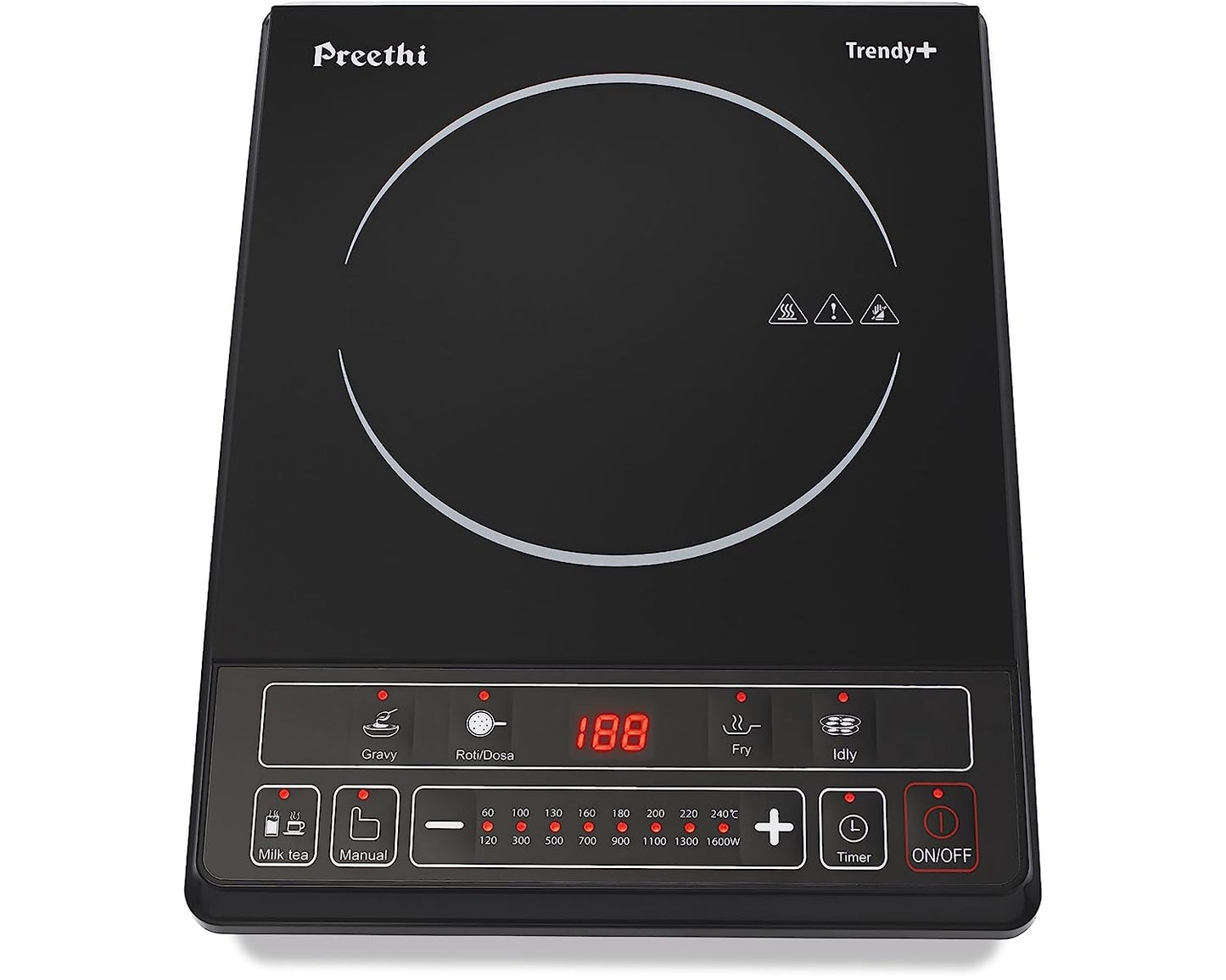 Preethi Trendy Plus IC 116 1600-Watt Induction Cooktop (Black)
