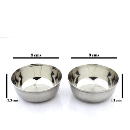 Stainless Steel Lunch Thaali Set of 6 Pcs