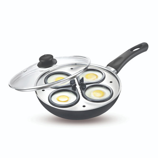 Prestige Omega Deluxe Granite Multi-Pan Cookware 20 cms With Egg Poacher , Steamer With Glass Lid - 38146