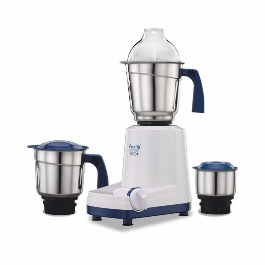 Preethi Eco Chef Neo MG-199 mixer grinder, 500 Watts, 3 jars (Violet/White)