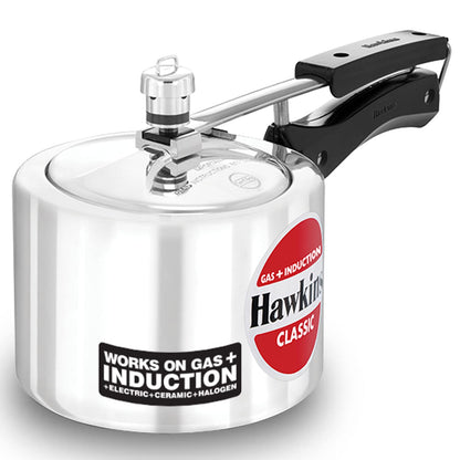 Hawkins Classic 2 Litres Tall Induction Base Aluminium Inner Lid Pressure Cooker - ICL2T