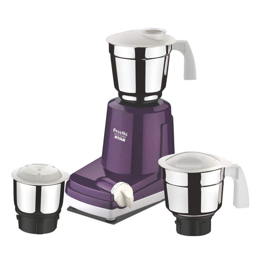 Preethi Eco Chef Star 500-watt Mixer Grinder (Violet/White) - MG 204