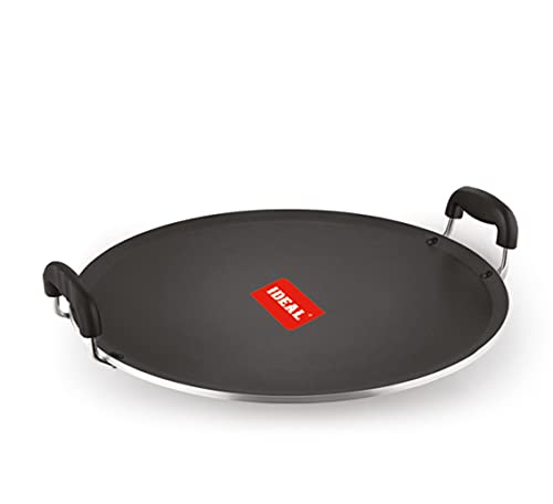 Ideal Non Stick Cookware Pathiri Round Tawa, 360 Mm, Black