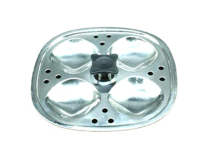 Stainless Steel Mahi Square Idli Cooker Cooks 16 Idlis and 1 Multi-Purpose Steamer Plate