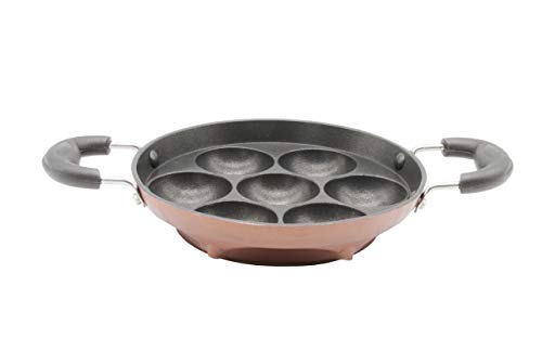 Ideal Nonstick Compo Paniyaram Pan 7 Pits Induction Compatible(Black)