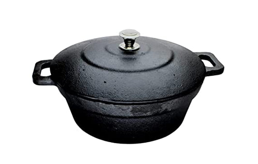 eKitchen Pre-Seasoned Cast Iron Dutch Oven 3.5 litres | 26cm