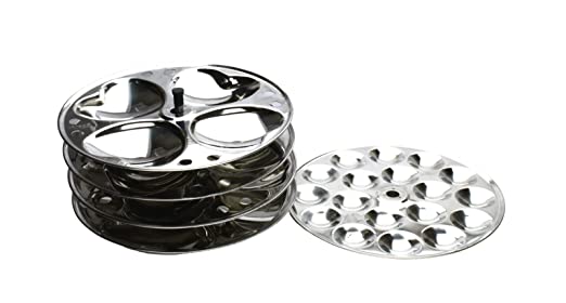 Stainless Steel Different Shapes Idli Plates with Stand 5 Plates