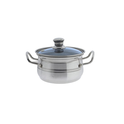 Stainless Steel Serving Dish with Lid Set of 3 Pcs ( 14.5 cms, 16.5 cms, 19 cms )