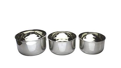 Stainless Steel Multipurpose Deep Bowl Set (Set of 3 Pcs)