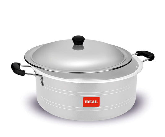 Ideal Aluminium Cookware Biriyani Pot, Silver