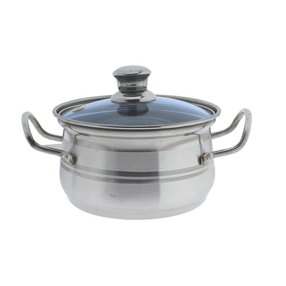 Stainless Steel Serving Dish with Lid Set of 3 Pcs ( 14.5 cms, 16.5 cms, 19 cms )